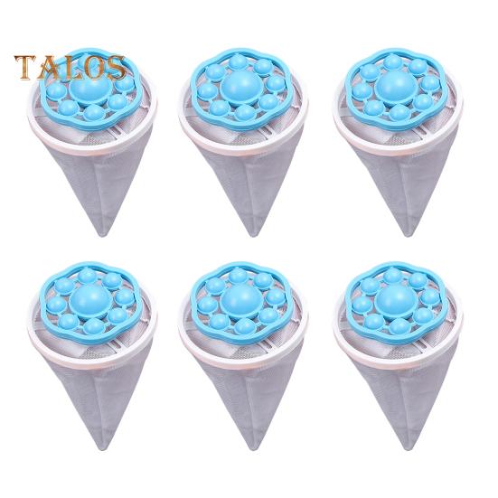 6Pcs Floating Hair Filter Washing Machine Reusable Lint Trap Hair Catcher Hair Remover Laundry Tool for Washing Machine