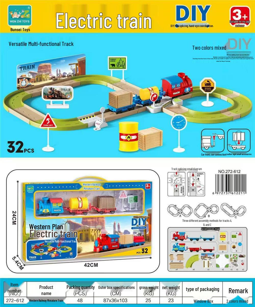 Electric Train Set - Educational Toy for Kids with Versatile Tracks
