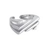 925 Silver Rings for Women Geometric Handmade Irregular Strip Ring Fashion Jewelry Gift
