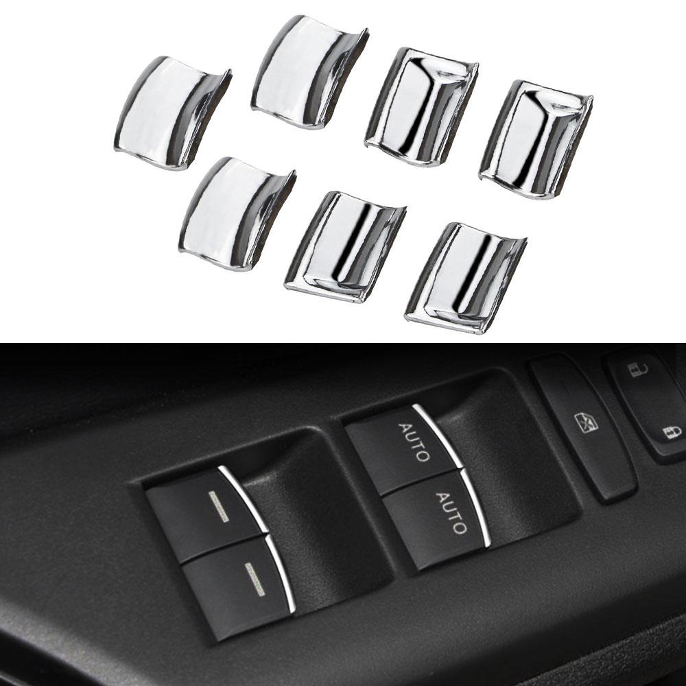 

7 шт. ABS Хром Наклейка-накладка с блестками на кнопки стеклоподъемников для Honda CRV CR-V Civic 2016 - 2020 Аксессуары для стайлинга автомобиля серебряный