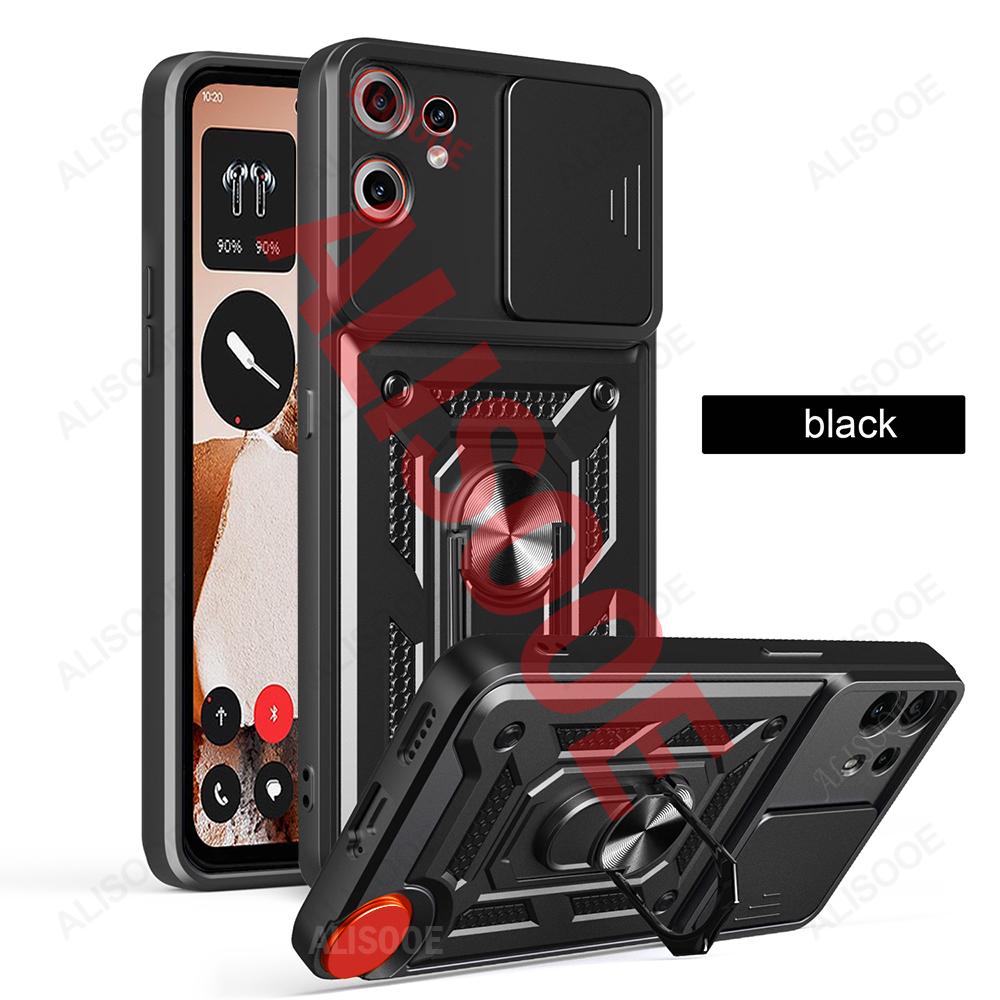 Armor Funda for Nothing CMF Phone 2 Pro Case Slide Camera Protection Ring Stand Holder Shockproof Back Cover Capa