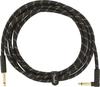 Fender Deluxe Series Instrument Black Tweed 08 Cable, Straight/Angle, 10"