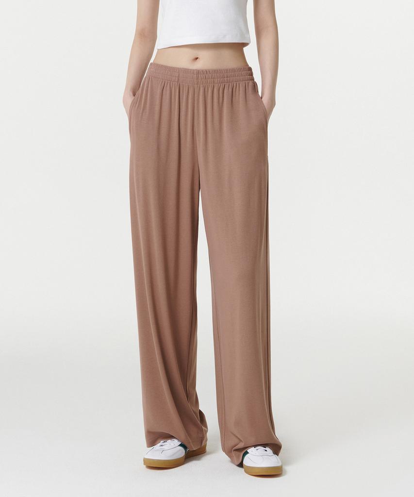 MUSINSA STANDARD WOMAN Women'S Soft Jersey Wide Lounge Pants [Rose Brown]