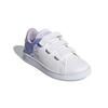 Adidas Neo Advantage Simple Versatile Comfortable Durable Low-Top Kids Skate Shoes Kids Sneaker White Purple FZ3222