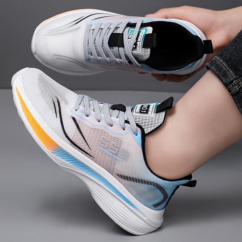 Men's Breathable Mesh Casual Sneakers Spring Summer Soft Anti-Skid Shock Absorption Sole Running Shoes