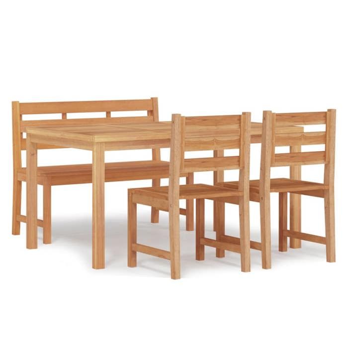 VidaXL Garden Dining Set 4 Pcs Solid Teak Wood, Garden Furniture, Outdoor Furniture, Table and Chair of 3157197