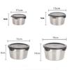 304 Stainless Steel Bento Lunch Box with Lid Food Containers Fresh-keeping Box Home Leak-Proof Storage Box 1100ml 2200ml 600ml