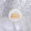 Alloy Trendy White Geometric Letter Pin Brooch For Fashionable Pieces Statement