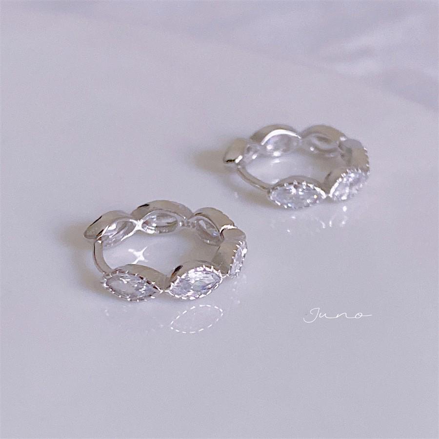 Minimalist Horse Eye Cubic Zirconia Geometric Ear Cuff with Rhinestone Inlay