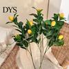 Lemon Branch Centerpiece Artificial Lemons Tree Branches Faux Greenery Stems with Lifelike Fruits Realistic Zero Care Fruit Fake Plants for