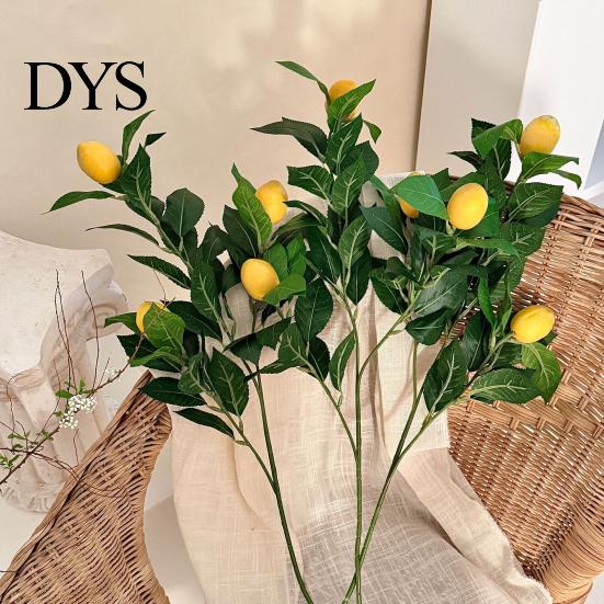 Lemon Branch Centerpiece Artificial Lemons Tree Branches Faux Greenery Stems with Lifelike Fruits Realistic Zero Care Fruit Fake Plants for