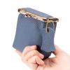 Ladies' Genuine Leather Mini Wallet with Kiss Buckle Closure - Versatile Coin and Lipstick Storage Clutch