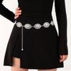 Engraved Retro Metal Waist Chain for Women – Versatile Ethnic Oval Design