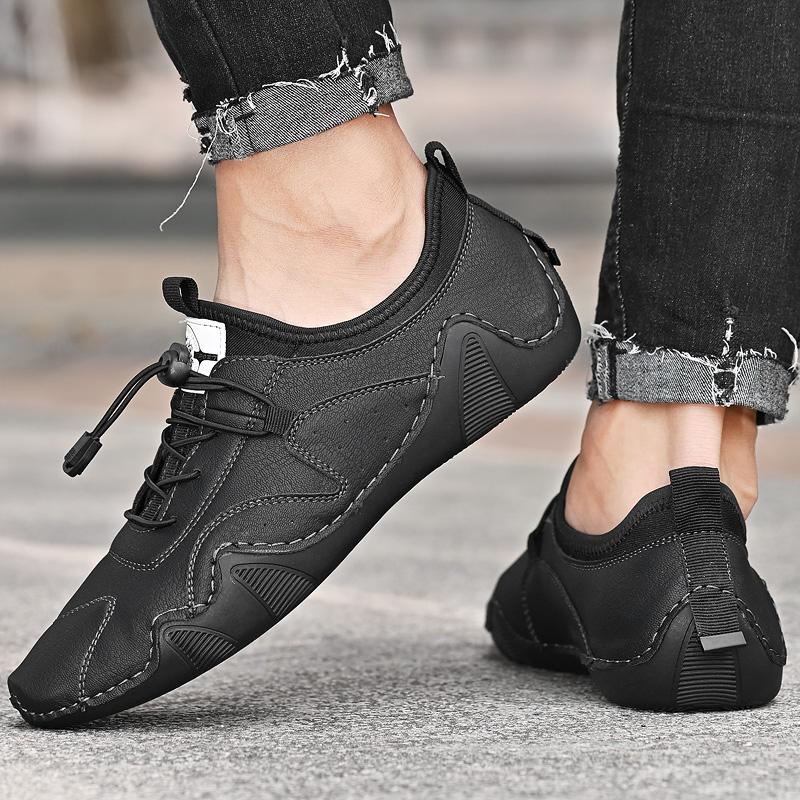 Mode Herren Lederschuhe Freizeitschuhe Slipper Mokassins Sneakers Atmungsaktiv Slip-On Fahrschuhe Herrenschuhe Große Größe Zapatillas De Deporte