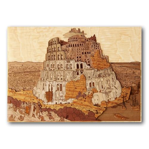 KINOWA "Tower of Babel" Woodcut Original Handmade Kit, Masterpiece by Bruegel, Made In Japan
