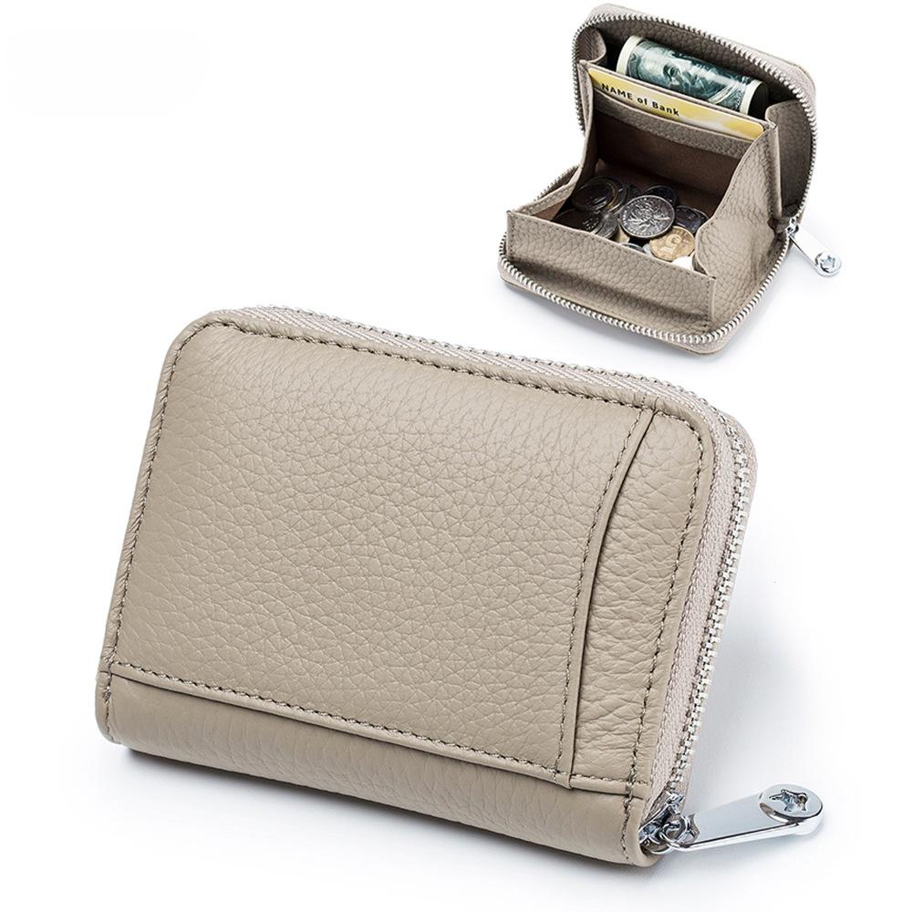 Новые женские кошельки женские кошельки из натуральной кожи кошельки большой емкости с RFID-меткой маленькие мягкие кошельки из воловьей кожи мини-кошельки для монет и карт серый 1440₽