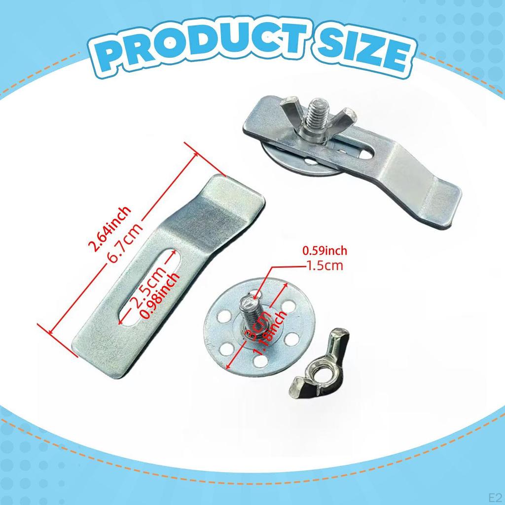 10x Undermount Sink Clips Ceramic Washbasin Undermounting Wash Basin Support Fasteners