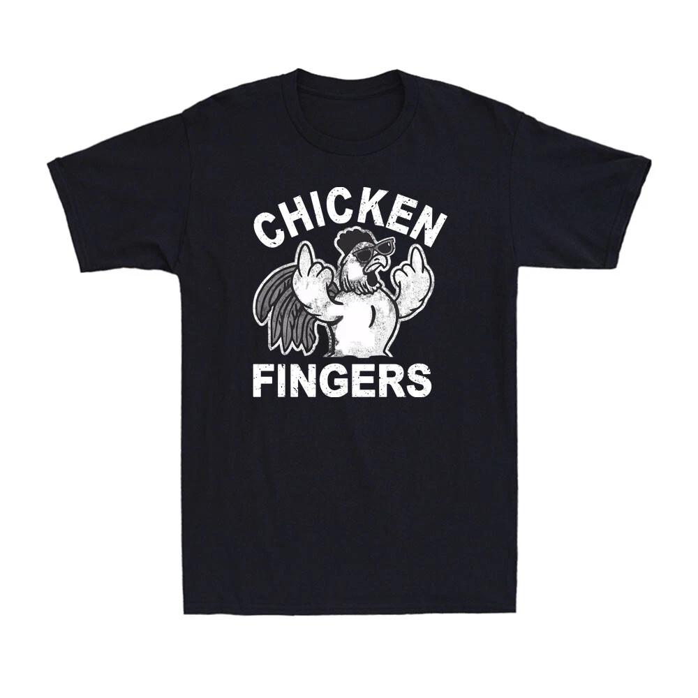 Chicken Fingers Funny Sarcastic Offensive Middle Finger Vintage Men s T-Shirt S