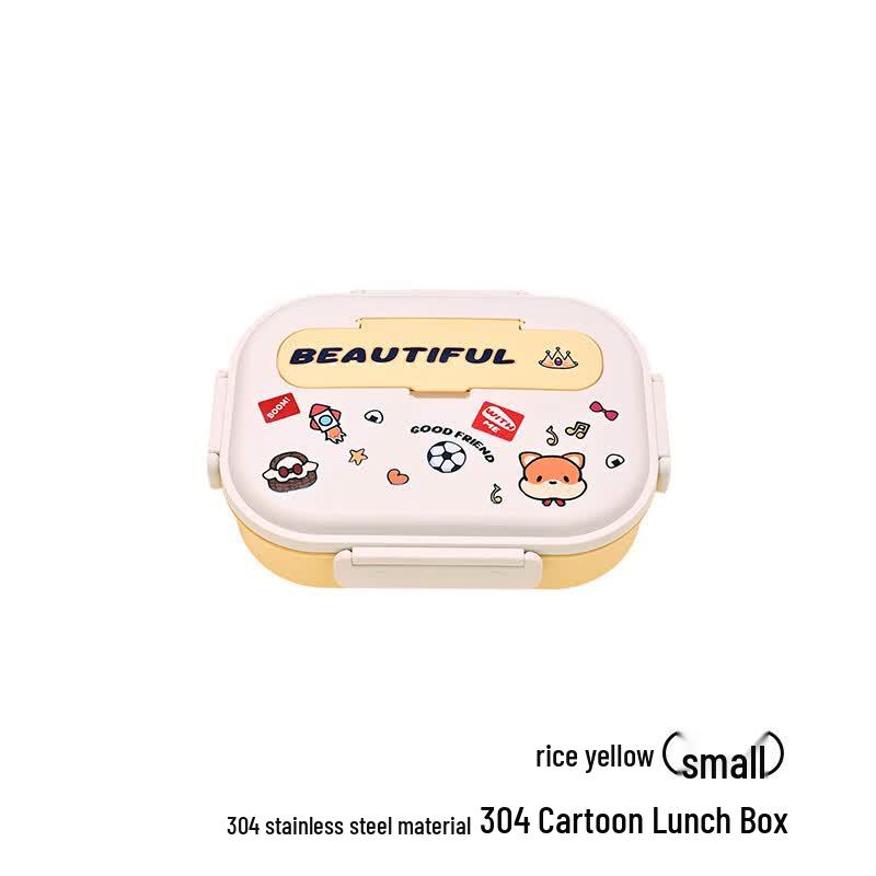 

304 Stainless Steel Cartoon Lunch Box 4 compartments