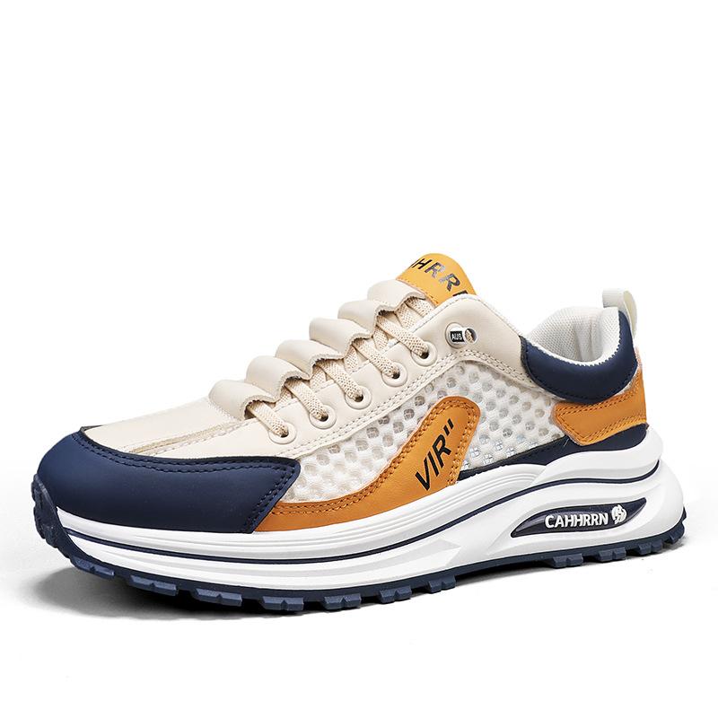 Men's shoes 2025 summer new men's outing mesh breathable trendy casual shoes Korean version of sports student skateboarding shoes