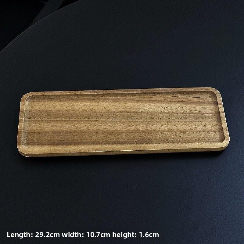 High-end Acacia Wood Rectangular Tray Cafe Plate Afternoon Tea Dessert Plate Bread Serving Tray Tea Tray