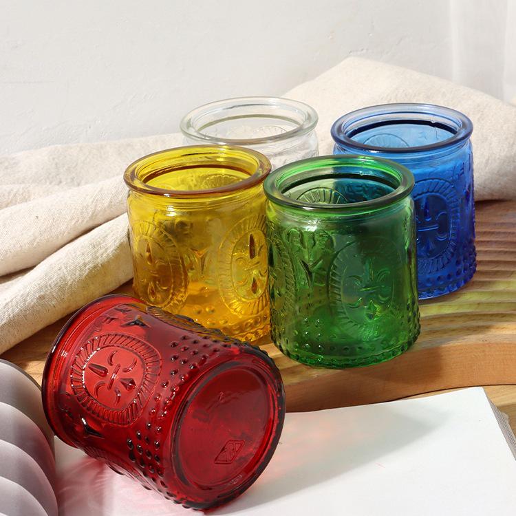 Handmade Frosted Glass Scented Candle Cup - Creative DIY Wax Container