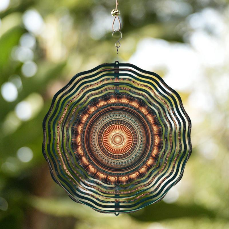 10 Inch Hanging Wind Spinner with 360 Degree Hook for Balcony Garden Decor Spring Summer Outdoor DecorationMetal Wind Chimes for Home Decor