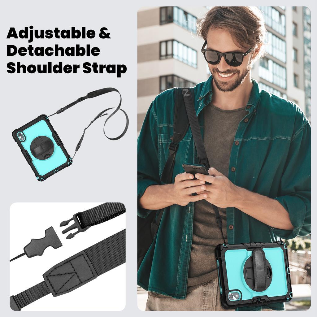 Shockproof Case For Lenovo Xiaoxin Pad 11 2025 TB336FU TB336ZU 2024 Tab M11 K11 TB330FU Armor Kickstand Cover+Shoulder Strap