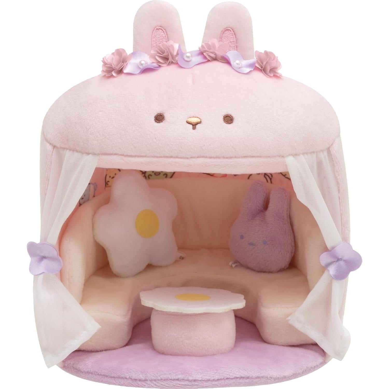 Коллекция Sumikko Gurashi Сад Загадочных Кроликов Сцена Плюшевая Игрушка MY99401 Розовый Фиолетовый Белый Желтый