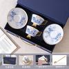 Blue Love Flower Bone China Coffee Cup Saucer High-End Exquisite Ceramic Coffee Cup Women'S English Afternoon Tea Tea Set