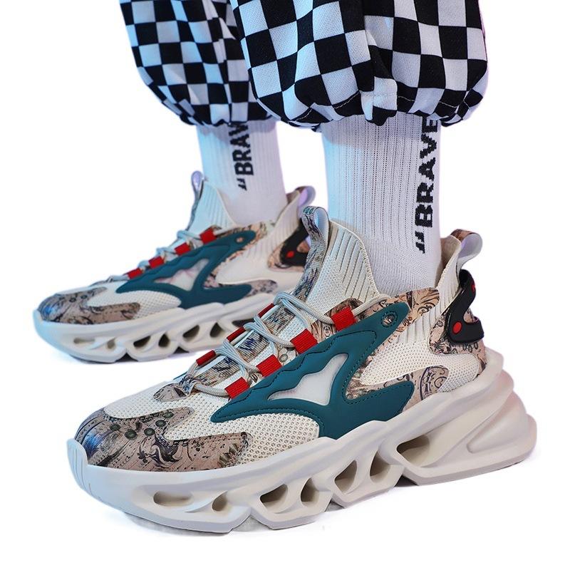 Autumn new dad shoes men's large size blade sports shoes casual shoes national socks mouth basketball shoes