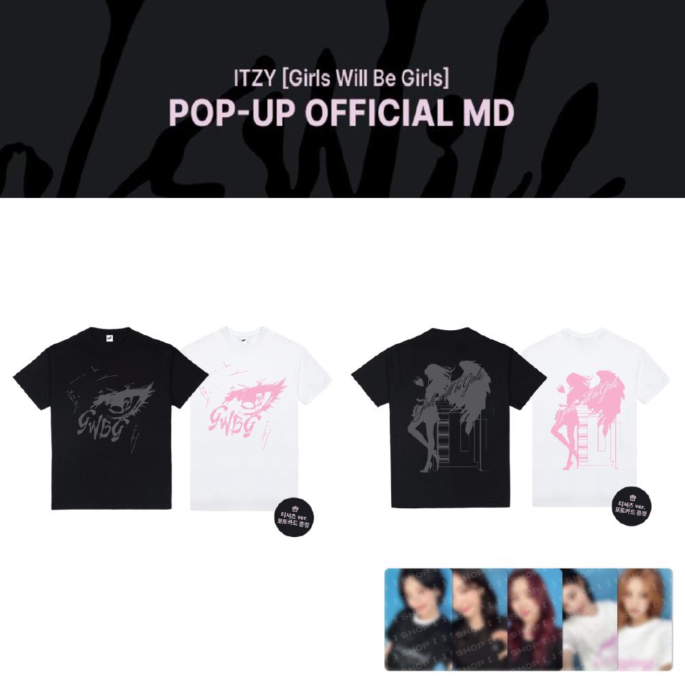 

Pre-order ITZY Girls Will Be Girls Official MD T-shirt EYE ver. / BLACK
