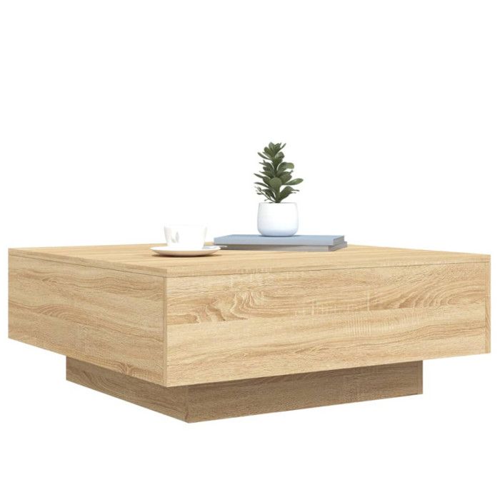 VidaXL Table basse chêne sonoma 80x80x31 cm bois d'ingénierie 836583