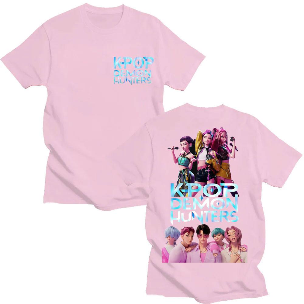 Movie KPop Anime Demon Hunters Saja Boys T Shirt Men Women Fashion Short Sleeve Oversized Cotton Casual Loose T-shirt Fans Gifts