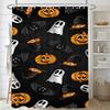 Close-Up Of The Pumpkin Monster Washable Dirt-Resistant Shower Curtain Shower Head Waterproof Polyester Bath For Home Decor