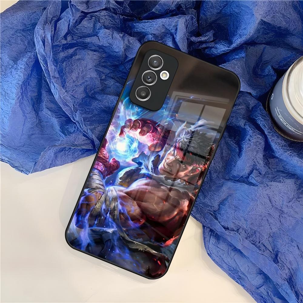 Game S-Street F-Fighter Phone Case for Samsung S25 S24 S30 S21 S23 S20 S22 Fe S10 E S9 Note 20 Pro Ultra Plus glass Cover