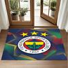 Fenerbahçe FC Design Crystal Velvet Rug Soft Decorative Mat for Bedroom Entrance