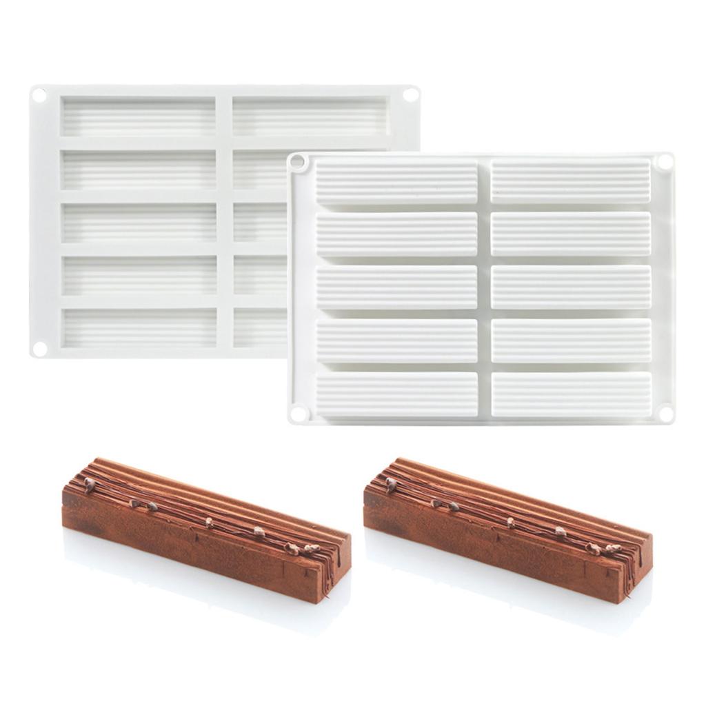 Vertical Stripes Silicone Molds Making Mousses Cake Molds Decorating Baking Tool for Making Chocolate Fondant Dessert