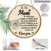 2D Flat, 1pc 7.87inch Round Aluminum Sign, "To My Mom I Love You" Quote, Vintage Rose Design, Mother's Day Metal Wall Art, Rustic Decor for Home