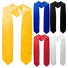 1pcs Graduation Stole Sash Satin Plain Honor Stole Bachelor Gown Scarf Unisex Adult Graduation Honors Stole Graduations