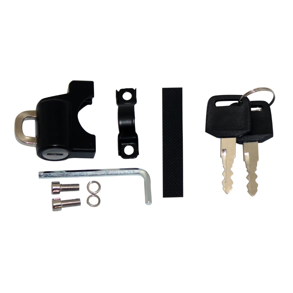 Motorcycle Anti-Theft Key Lock Helmet Holder Black