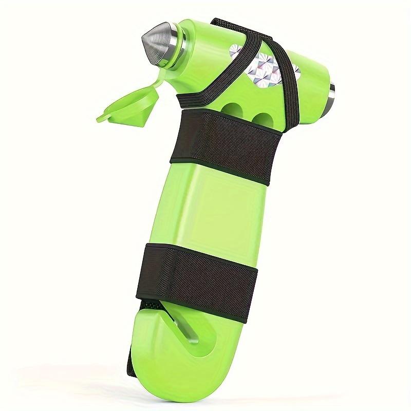 

1 шт. Автомобильный молоток безопасности, стеклобой, инструмент для аварийного выхода с резаком для ремня безопасности - Черный - для автовладельцев - для чрезвычайных ситуаций зелёный