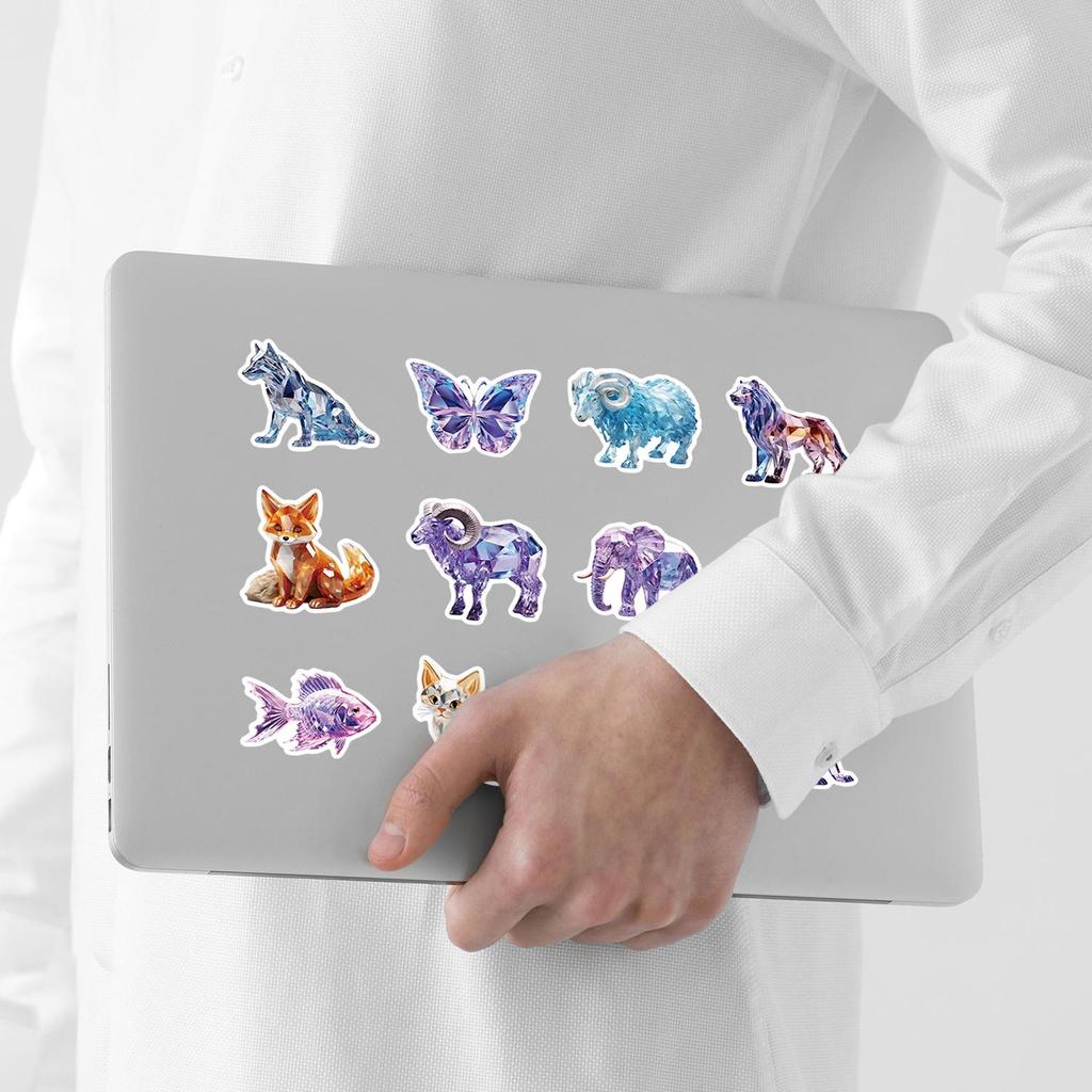 50 Cartoon 3D Animal Graffiti Stickers - Creative Waterproof Decor for Phones and Computers