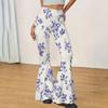 Women's High Waist Flare Yoga Pants - Slim Fit Casual Long Trousers for Daily Wear