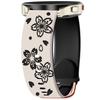 Universal 20mm Width Flower Engraved Watchband For Samsung Galaxy watch 7 6 4 5 Strap Huami Amazfit Active GTS 4 Mini 3 Pro GTR 2e Silicone Bracelet