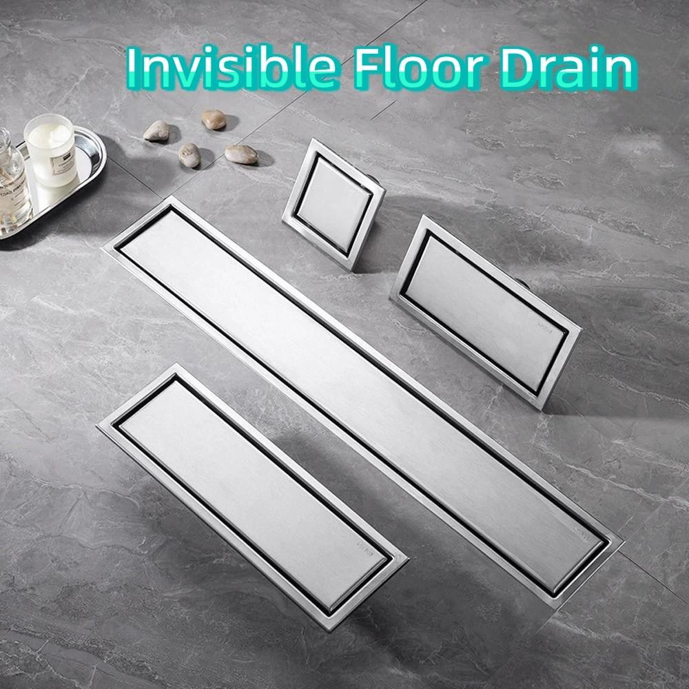 Quick Drainage Rectangular Floor Drain 304 Stainless Steel Deodorant Drainage  Kitchen