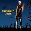 Nonnenkostüm mit Kreuzanhänger-Halskette Nonnenhut Halloween Cosplay Partykostüm