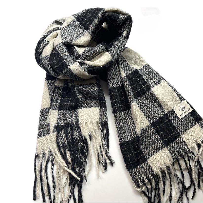 Autumn and Winter New Christmas Red Plaid Scarf Imitation Cashmere Thickened Atmosphere Fashion Shawl Student Gift Scarf