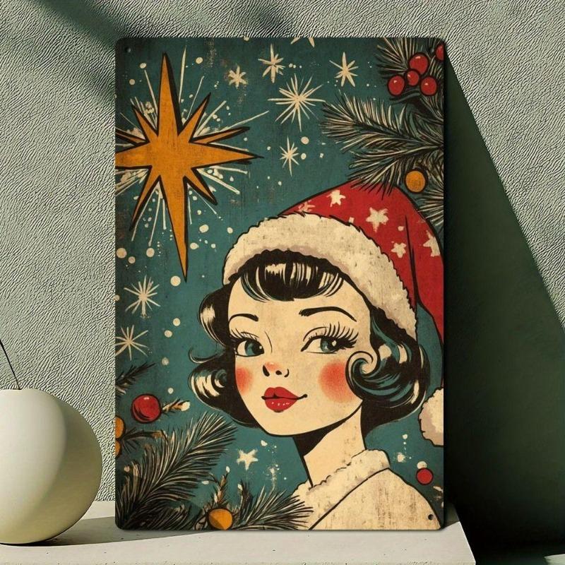 Pin-Up Girl Blechschilder, Garage Werkstatt Metalldekor 20x30cm