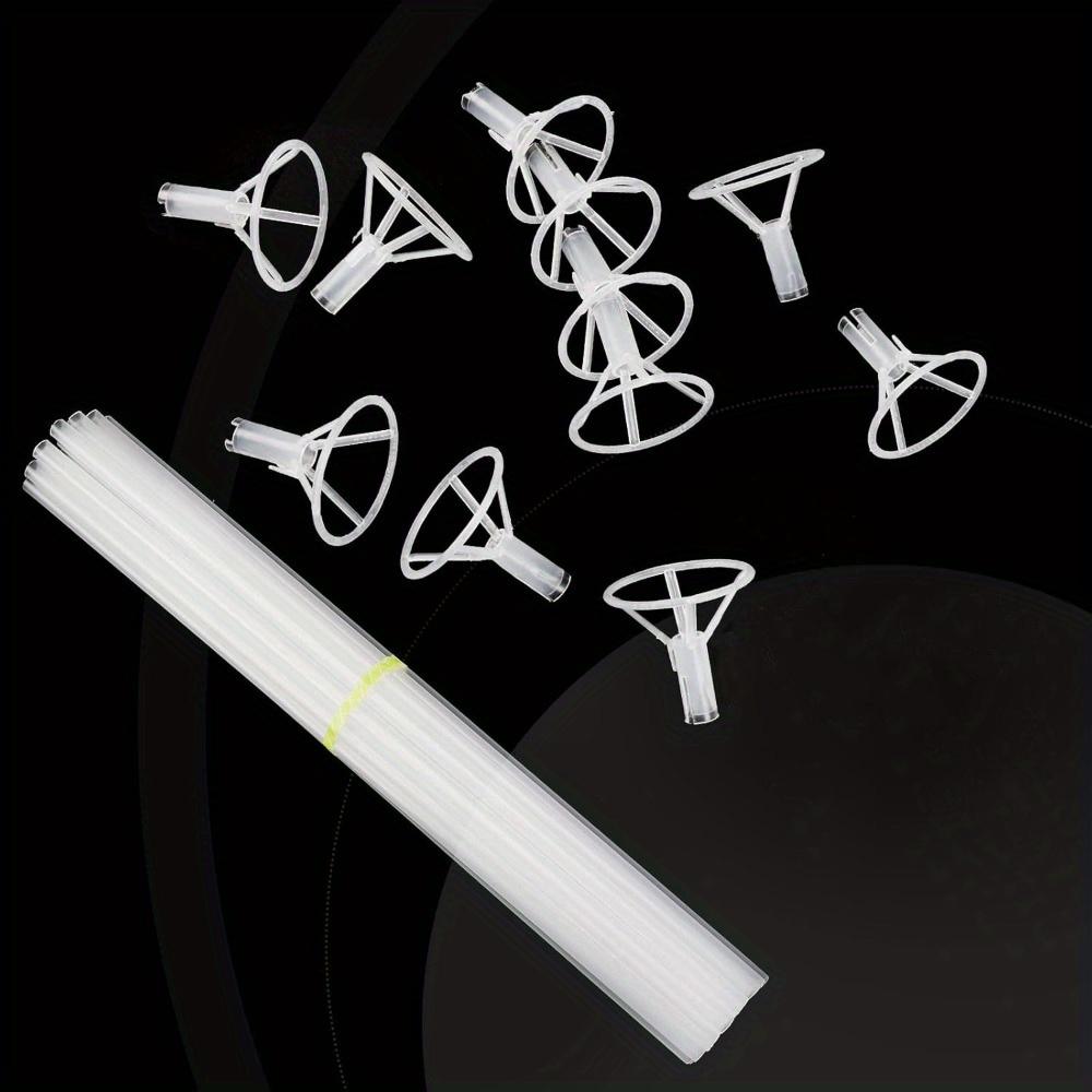 50pcs Balloon Sticks with Cups Clear Bobo Balloon Holder Large and Long Balloon Stand for Large Balloons Birthday Graduation Wedding Party Decoration